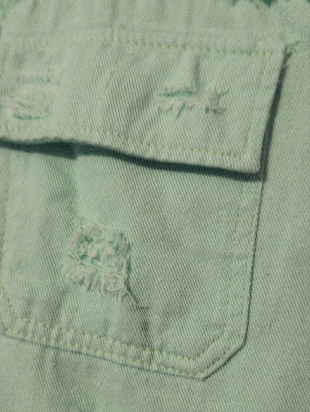 Neon Green Distressed Button-Front Jacket - Picture 2 of 5